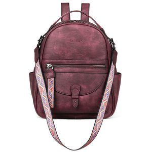 Mini Backpack Purse for Women, Designer Leather Cute Roomly Backpacks, Daily🧐